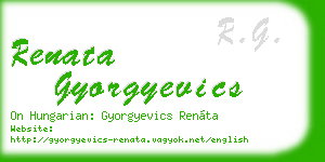 renata gyorgyevics business card